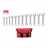Tekton Stubby Combination Wrench Set with Pouch, 12-Piece (8-19 mm) WRN01190